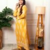 Yellow Lucknow Chikankari Kurti Set